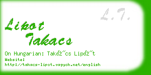 lipot takacs business card